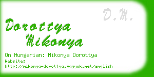 dorottya mikonya business card